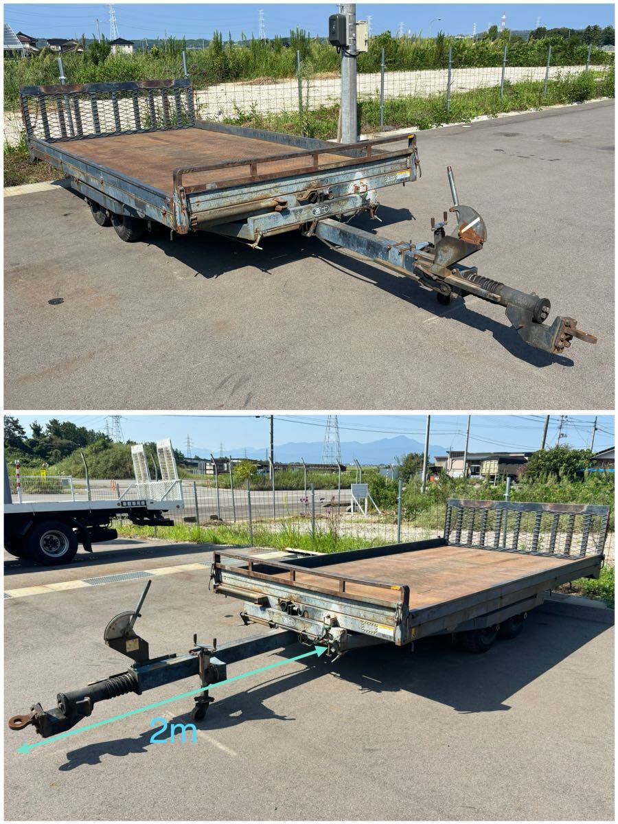 NO.50-2129(新潟) 富士トレーラー コンバイン用 トレーラー 8輪 4t ??? 型式:21C-1922 牽引 運搬 拍卖