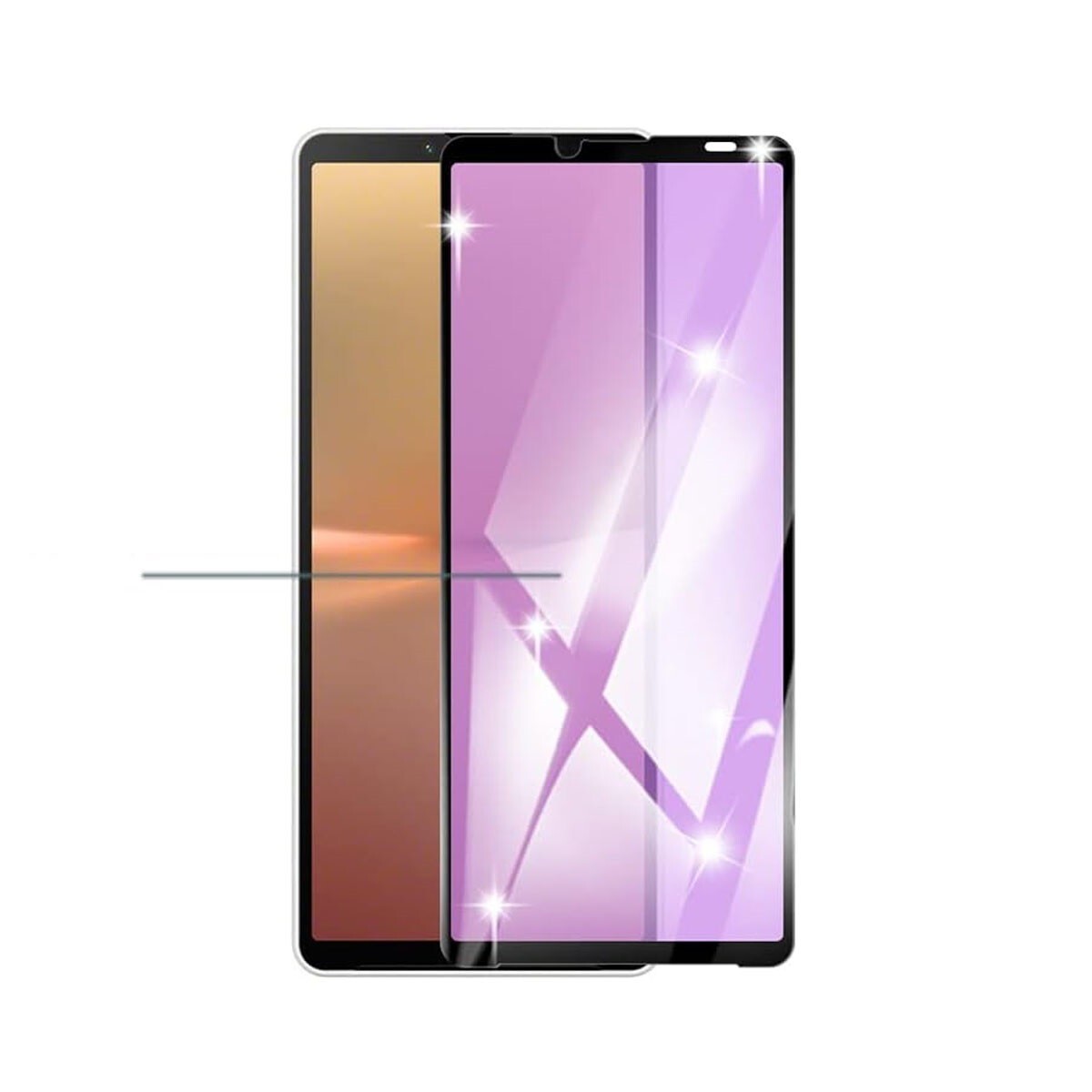 Xperia 10 V SO-52D SOG11 2023 9H 0.26mm 枠黒色 強化ガラス 液晶保護フィルム 2.5D L195拍卖