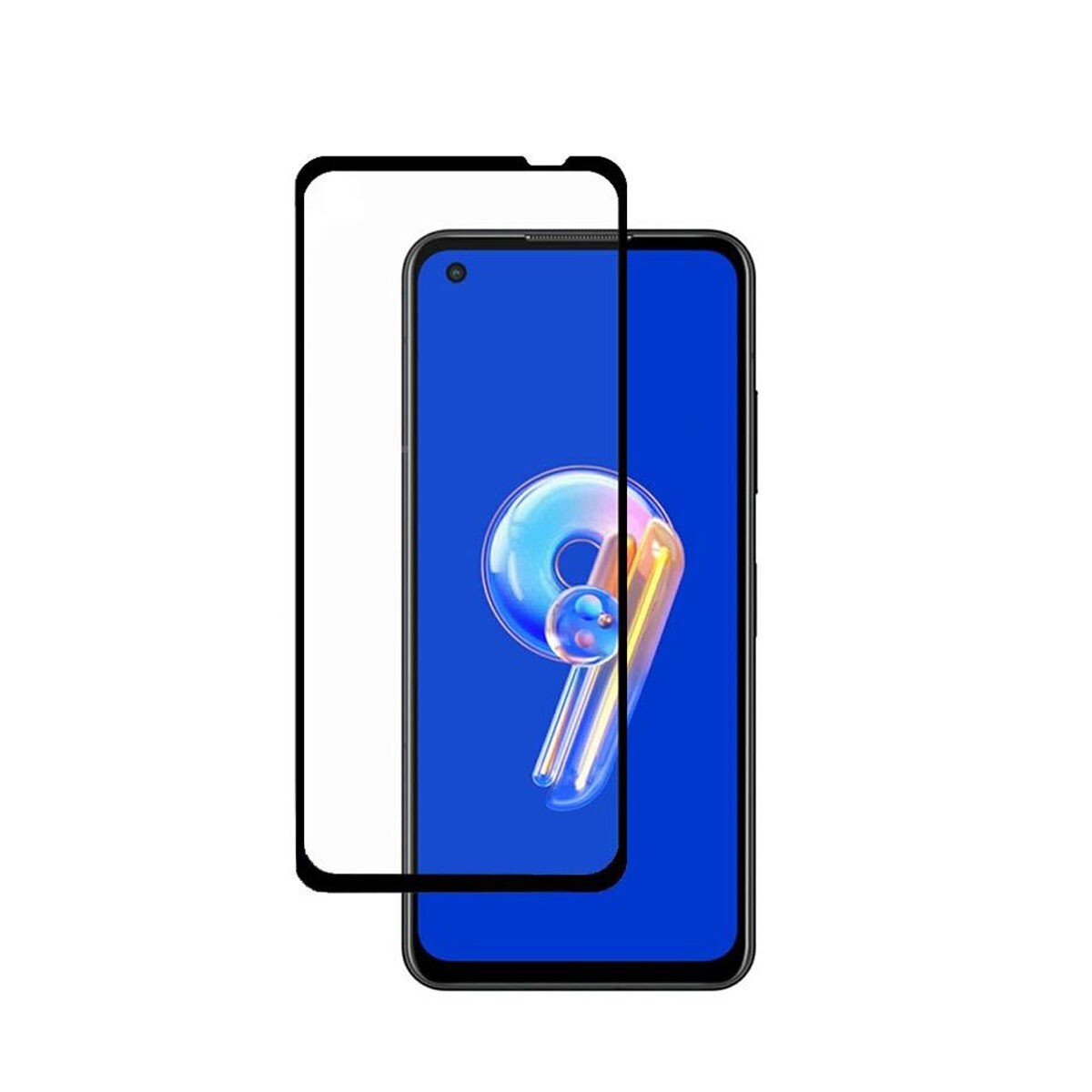 ASUS Zenfone 10 Zenfone 9 5.9インチ 9H 0.26mm 枠黒色 強化ガラス 液晶保護フィルム 2.5D KC05拍卖