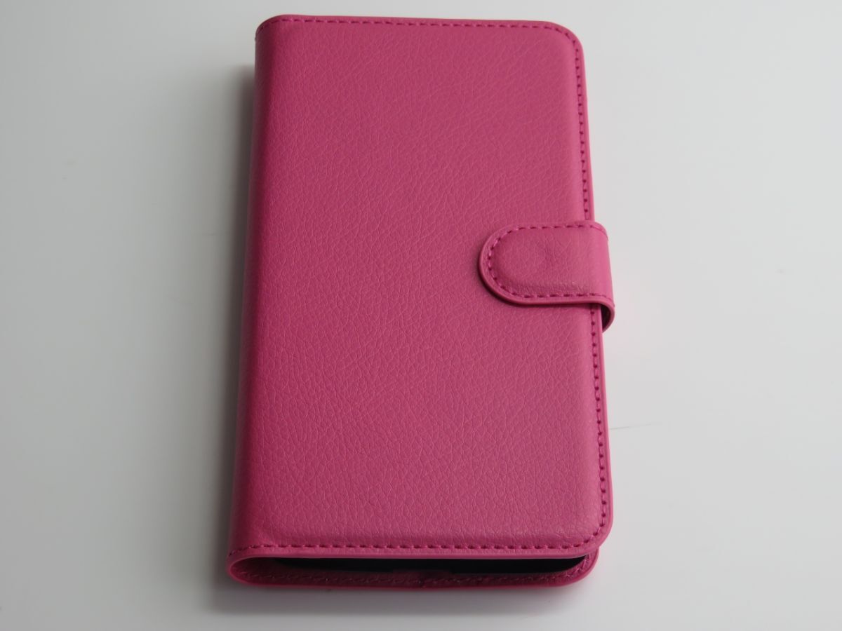 ASUS ZenFone 2 ZE550ML ZE551ML 5.5インチ 手帳型 PUレザー スマホケース 濃ピンク P174拍卖