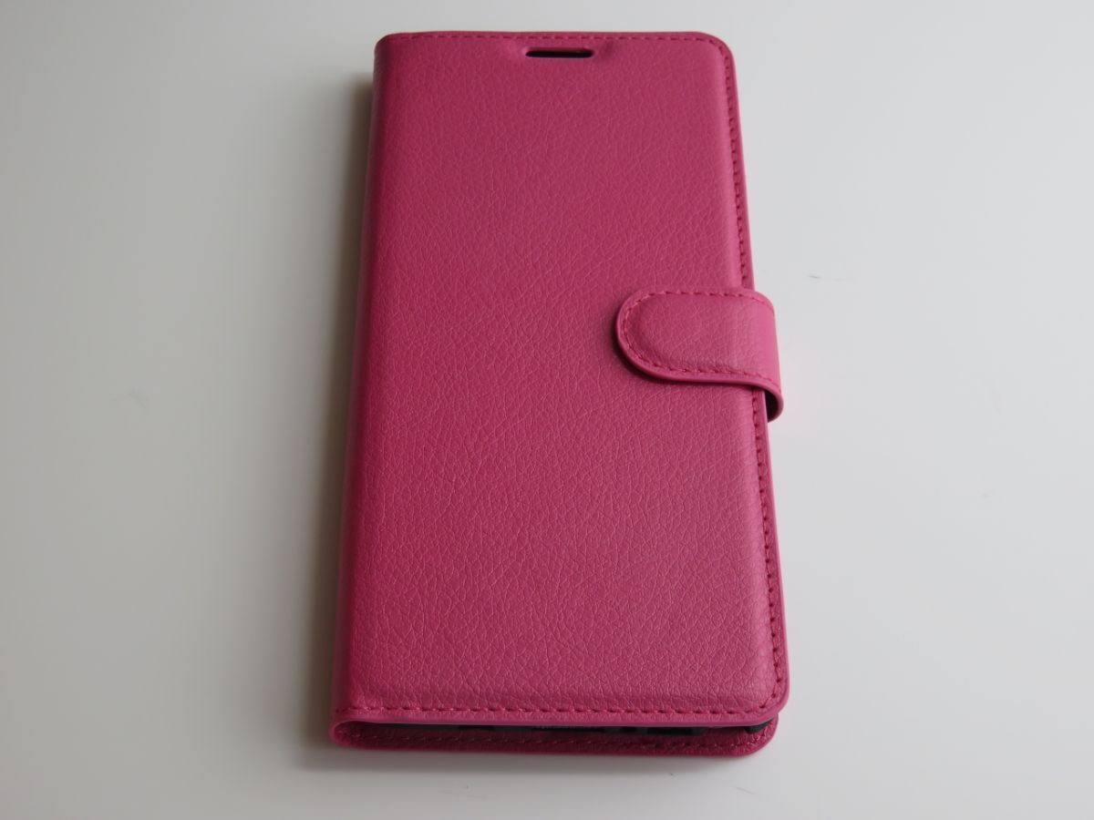 Galaxy Note8 SC-01K SCV37 6.3インチ 手帳型 ソフトケース PUレザー スマホケース 濃ピンク P264拍卖