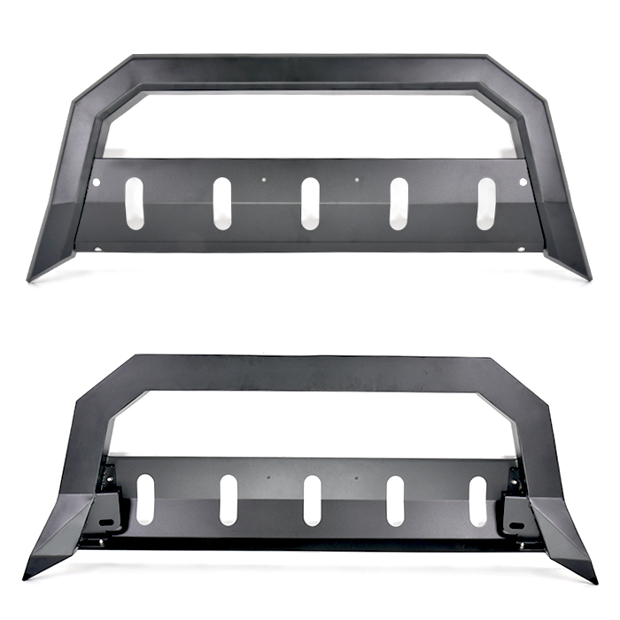 格安売切【チョイ訳アリ品】200系ハイエース 標準用 バンパーガード マットブラック スキッドプレート付き 角型 1-7型 拍卖