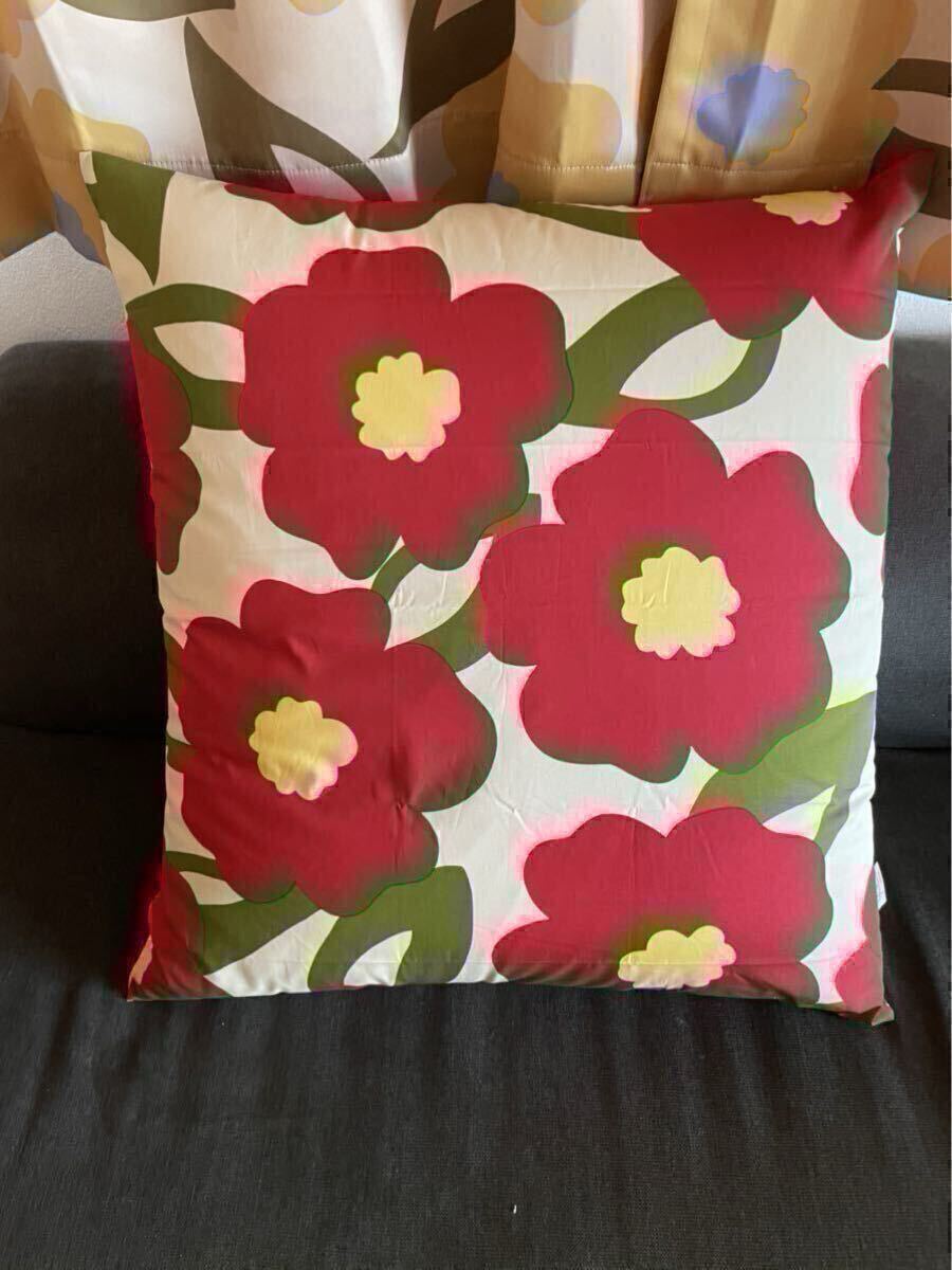 日本製 シビラ【カラダス】大判クッションカバー59×63 レッド【羽毛布団 枕 シビラカバー ダウンケット出品中です】拍卖