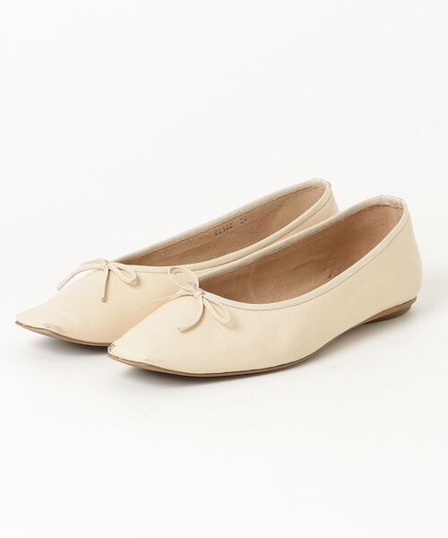 「ODETTE E ODILE」 フラットパンプス 24cm ベージュ レディース拍卖