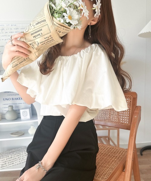 「classicalelf」 ノースリーブブラウス LARGE オフホワイト レディース拍卖