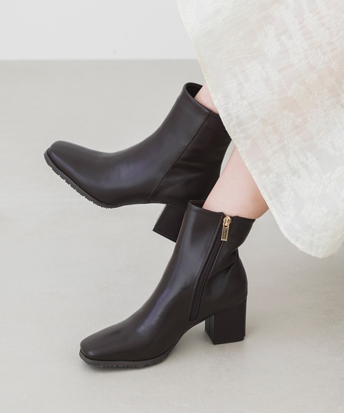 「EVOL」 ショートブーツ 24.5cm ブラウン レディース拍卖