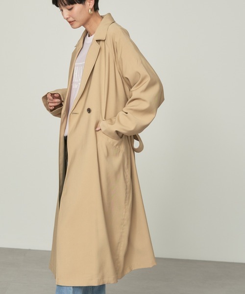 「AMERICAN HOLIC」 トレンチコート L ベージュ レディース拍卖