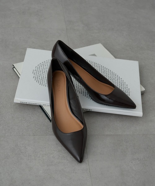 「LOUNGEDRESS」 パンプス 38 ブラウン レディース拍卖