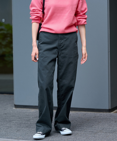 「FRAMeWORK」 チノパンツ 36 ネイビー レディース拍卖