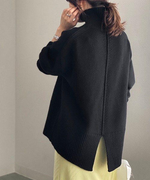 「ADAM ET ROPE'」 長袖ニット FREE ブラック レディース拍卖