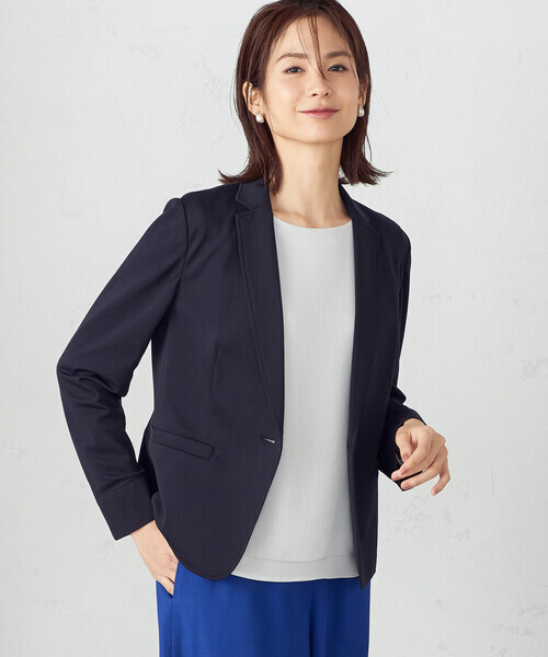 「COMME CA ISM」 テーラードジャケット SMALL ネイビー レディース拍卖