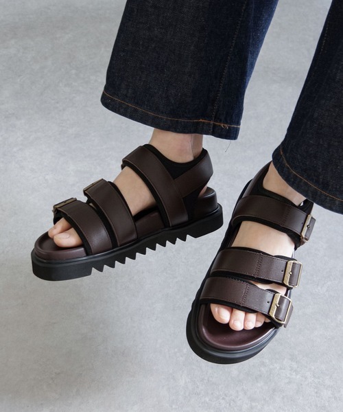 「VARISISTA Global Studio」 サンダル M ブラウン メンズ拍卖