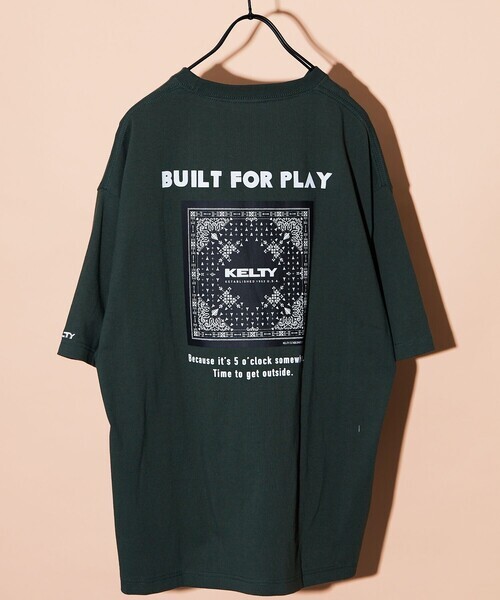 「FREAK'S STORE」 「KELTY」半袖Tシャツ LARGE ダークグリーン メンズ拍卖