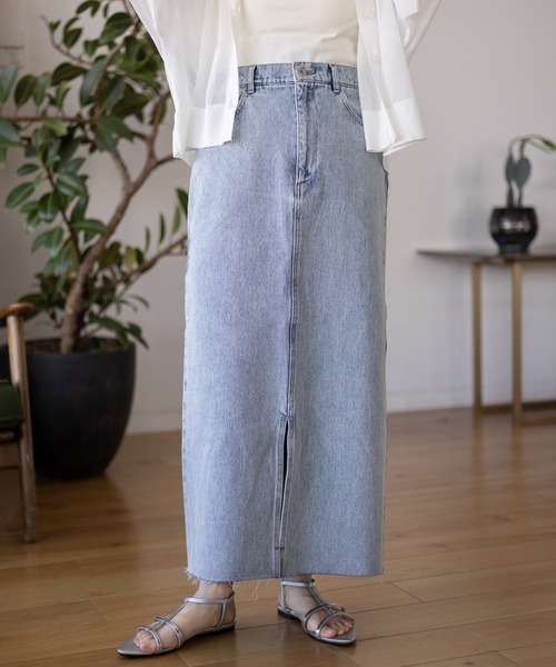 「LEPSIM」 デニムスカート L ブルー系その他 レディース拍卖