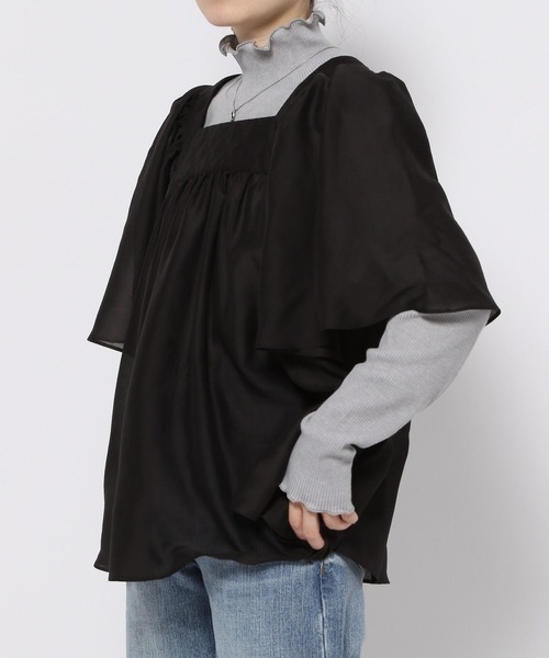 「GLOBAL WORK」 半袖ブラウス SMALL スミクロ レディース拍卖