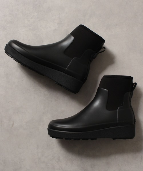 「HUNTER」 ショートブーツ 22cm ブラック レディース拍卖