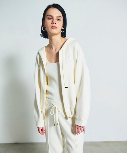 「GRACE CONTINENTAL」 ジップアップパーカー 36 ホワイト レディース拍卖