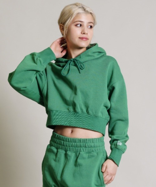 「NEW ERA」 プルオーバーパーカー S グリーン レディース拍卖