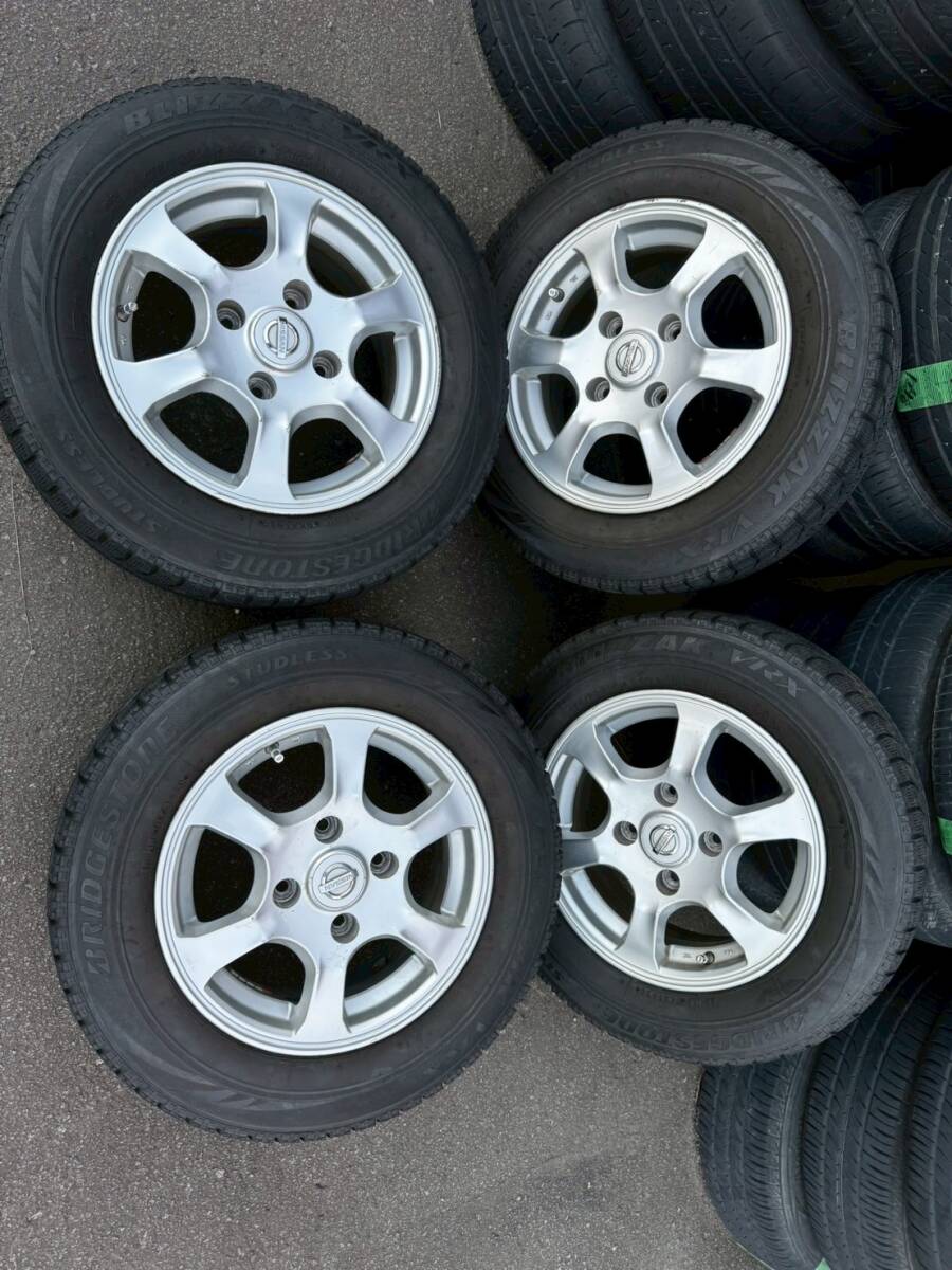 Y1382 175/70R14 84Q ブリヂストン BRIDGESTONE 2020年 PCD100 4H 5.5J +40 日産 サニー FB15 4本セット 拍卖