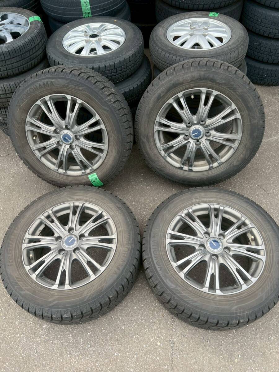 Y1388 215/60R16 95Q YOKOHAMA 2023年 PCD100 5H 6.5J +48 ジューク 4本セット 拍卖