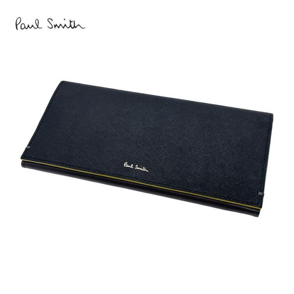 ★新品 ポールスミス 長財布 ブラック 黒 カラーエッジ★75※拍卖