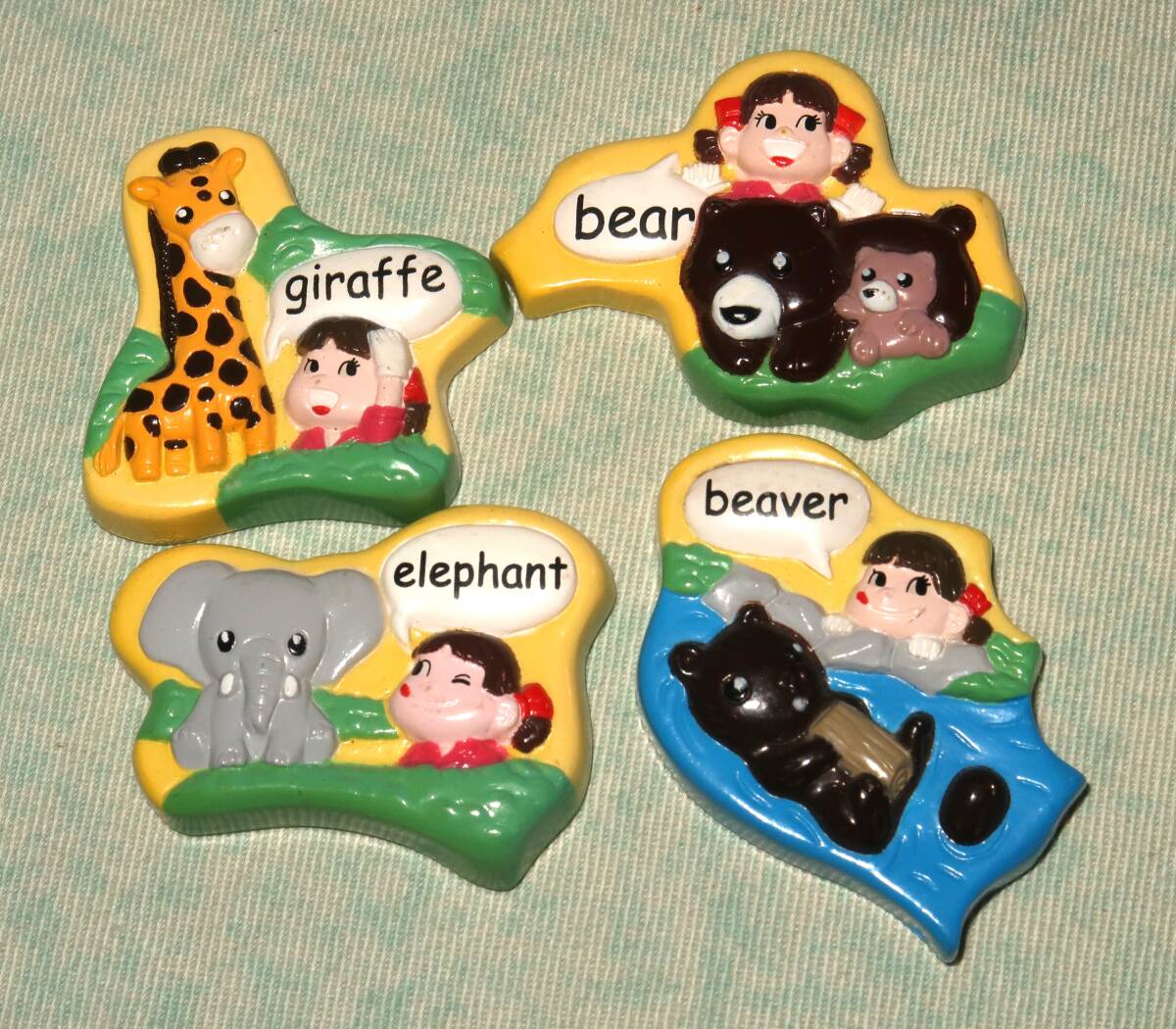 不二家 ペコちゃん マグネット 4個拍卖