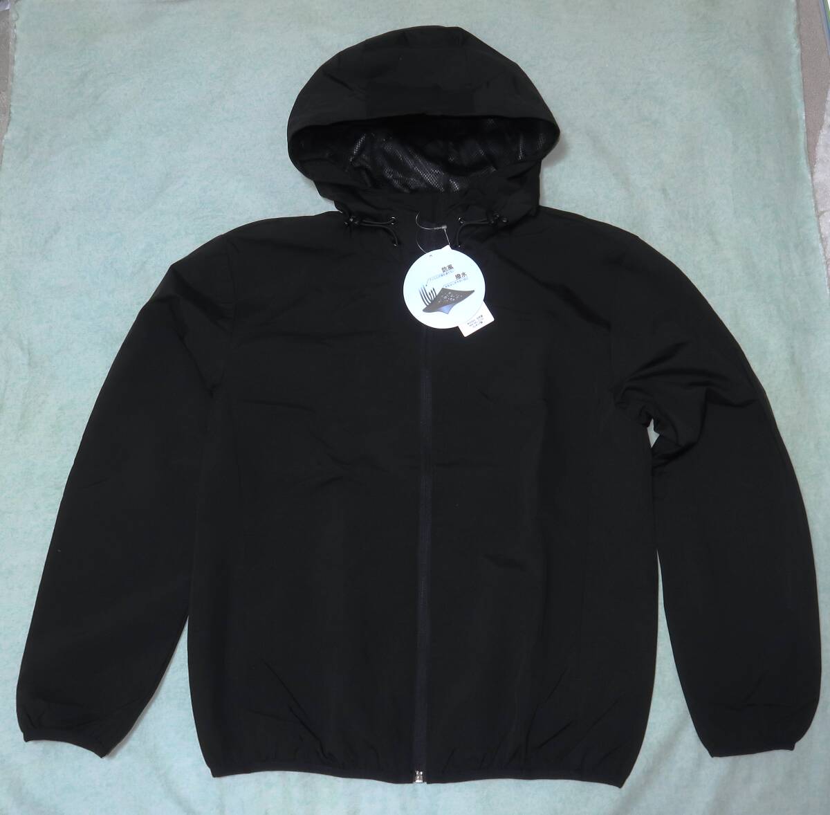 ウインドブレーカー(黒)Mサイズ(未使用) (防風・撥水)拍卖