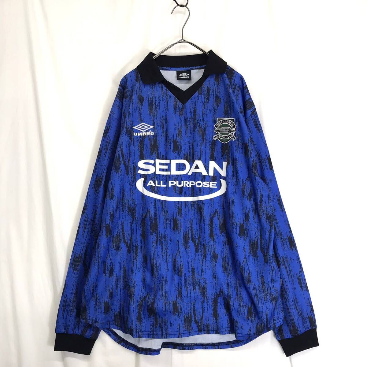 KZ9122★SEDAN ALL-PURPOSE : UMBRO Game Shirt★XL★青 定価¥26,400- サッカー ゲームシャツ拍卖