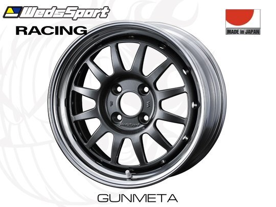 Weds Sport レーシング GMT 16インチ×8J +39 4H-100 φ65 ホイール ウェッズスポーツ ガンメタル RACING 16x8J拍卖