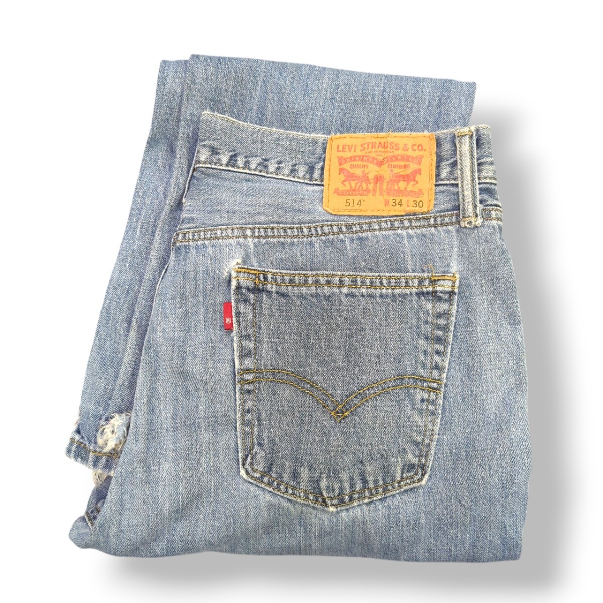 W34 L30 Levi’s 514 リーバイス デニムパンツ ジーンズ ブルー bm0829拍卖