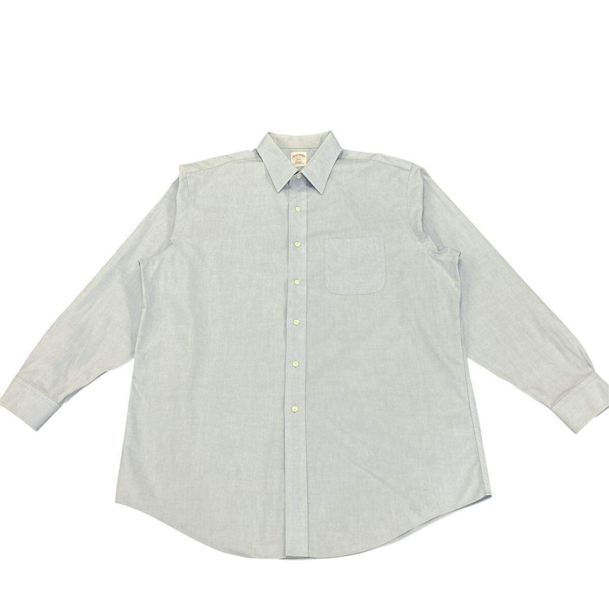 XL相当 17-4/5 Brooks Brothers シャツ ライトブルー レギュラーフィット 長袖 sh0972拍卖
