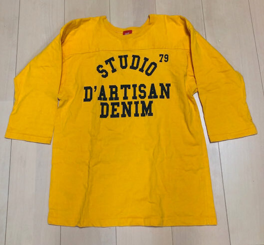 ストゥディオ ・ダルチザン/イエロー/フットボール7分Tシャツ拍卖