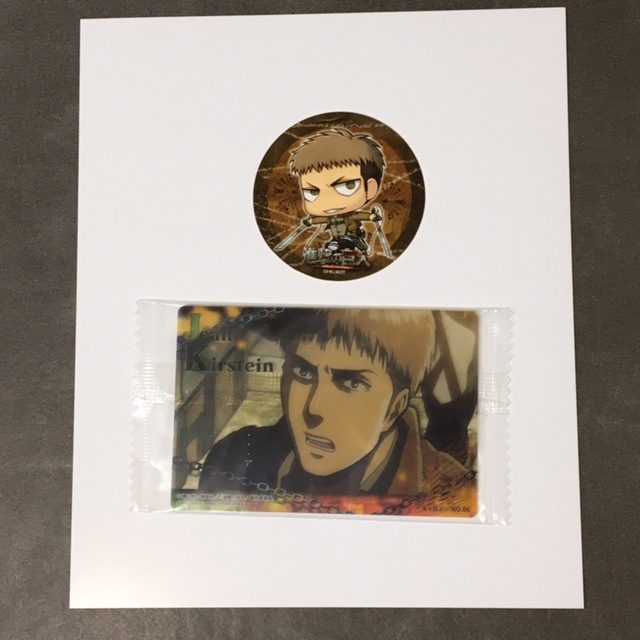 【ジャン】 進撃の巨人 ウエハース プラカード No.06 +サッポロ一番 キャラクターシール拍卖