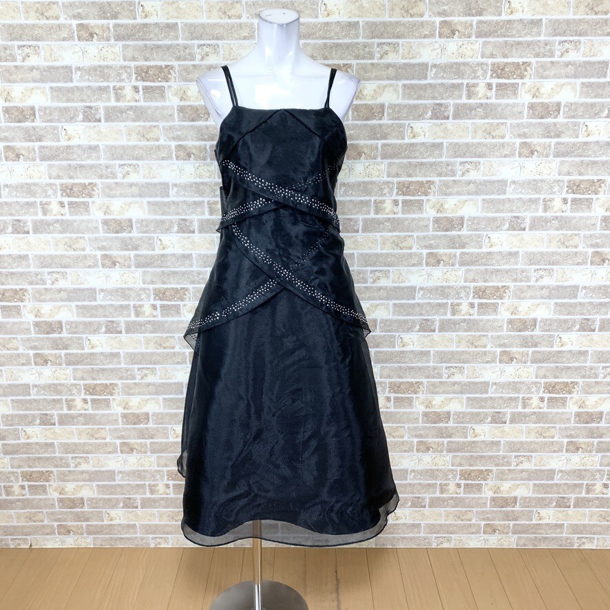 子供ドレス KAJIN ロングワンピース 160 黒光沢 カラードレス 発表会 イベント 中古13949拍卖