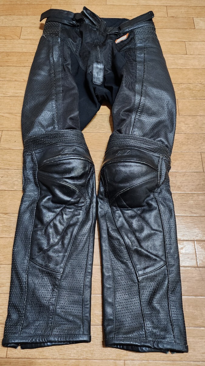 【LWサイズ】HYOD ヒョウドウ ヒョードー レザーパンツ パンチング メッシュ バイク ライディング ライダース ブーツアウト拍卖