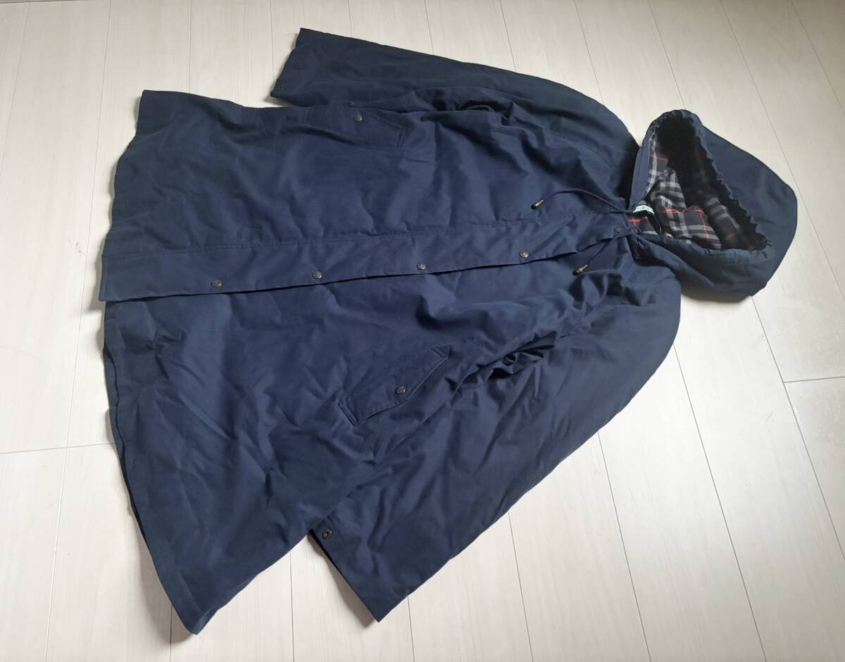 英国製 ビンテージ 80’S 90’S BURBERRY’S バーバリーズ コート フーデッド Aライン 裏地ノバチェック 紺 Coat Nova Check A-Line▼0924拍卖