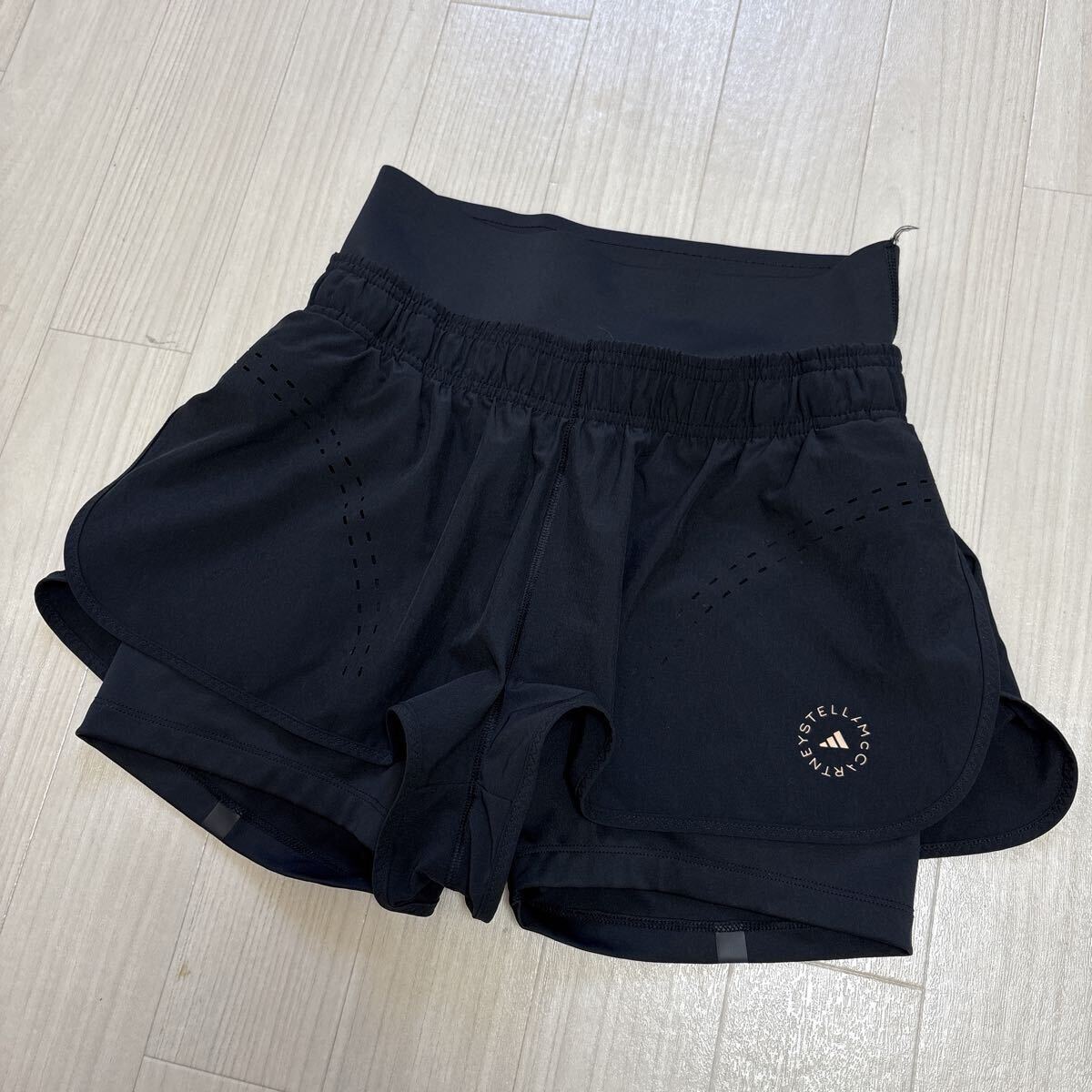 adidas by Stella McCartney TRUEPURPOSE ハイ インテンシティ ショーツ ショートパンツ インナー付き スポーツウェア 黒 サイズOT拍卖