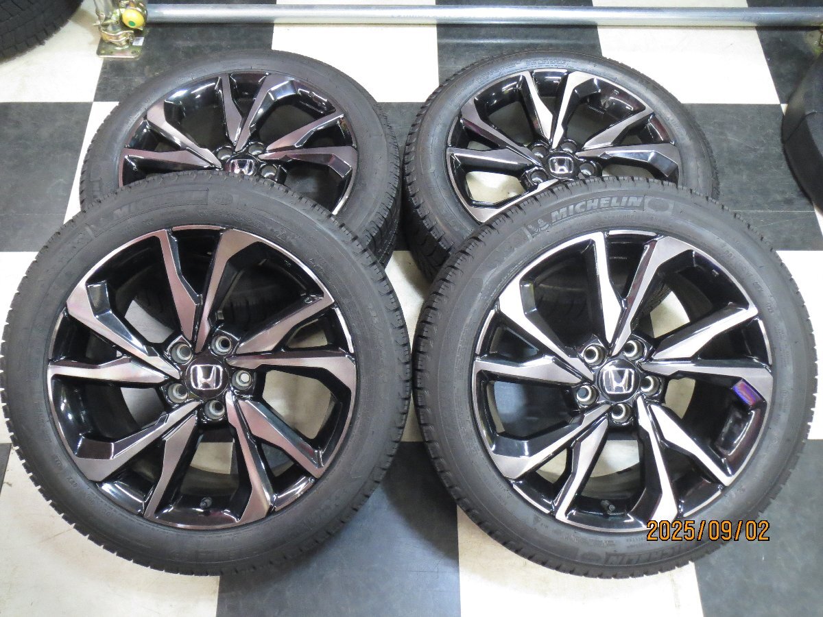 HONDA ホンダ シビック FK7 純正 18インチ ヴェゼル 8J +50 5H114.3 中古 23年製 スタッドレス MICHELIN X-ICE XI3 225/50R18 新品拍卖