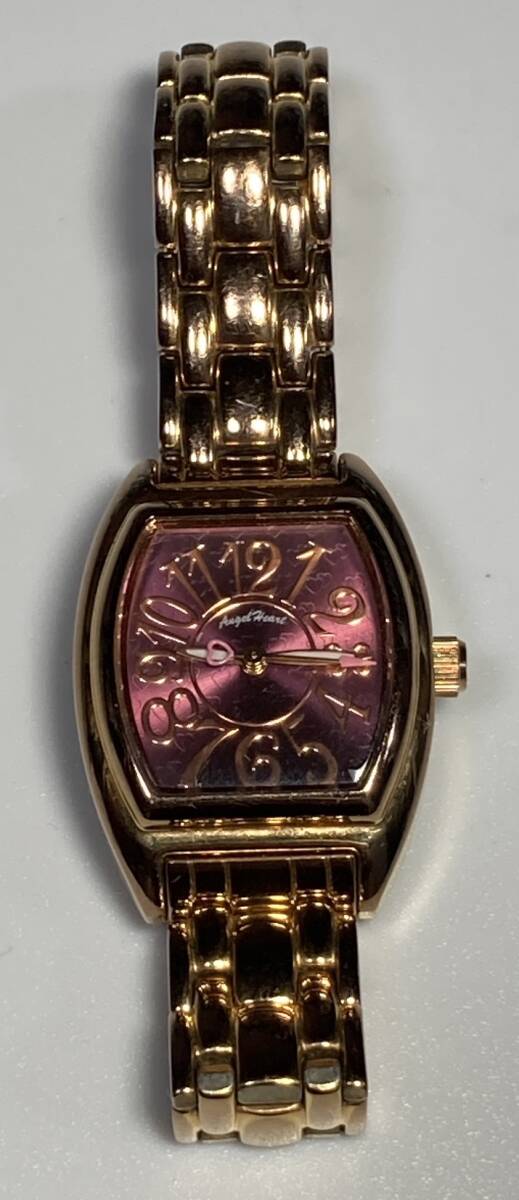 動作品 Angel heart ゴールド シャンパーン トノー型 腕時計拍卖