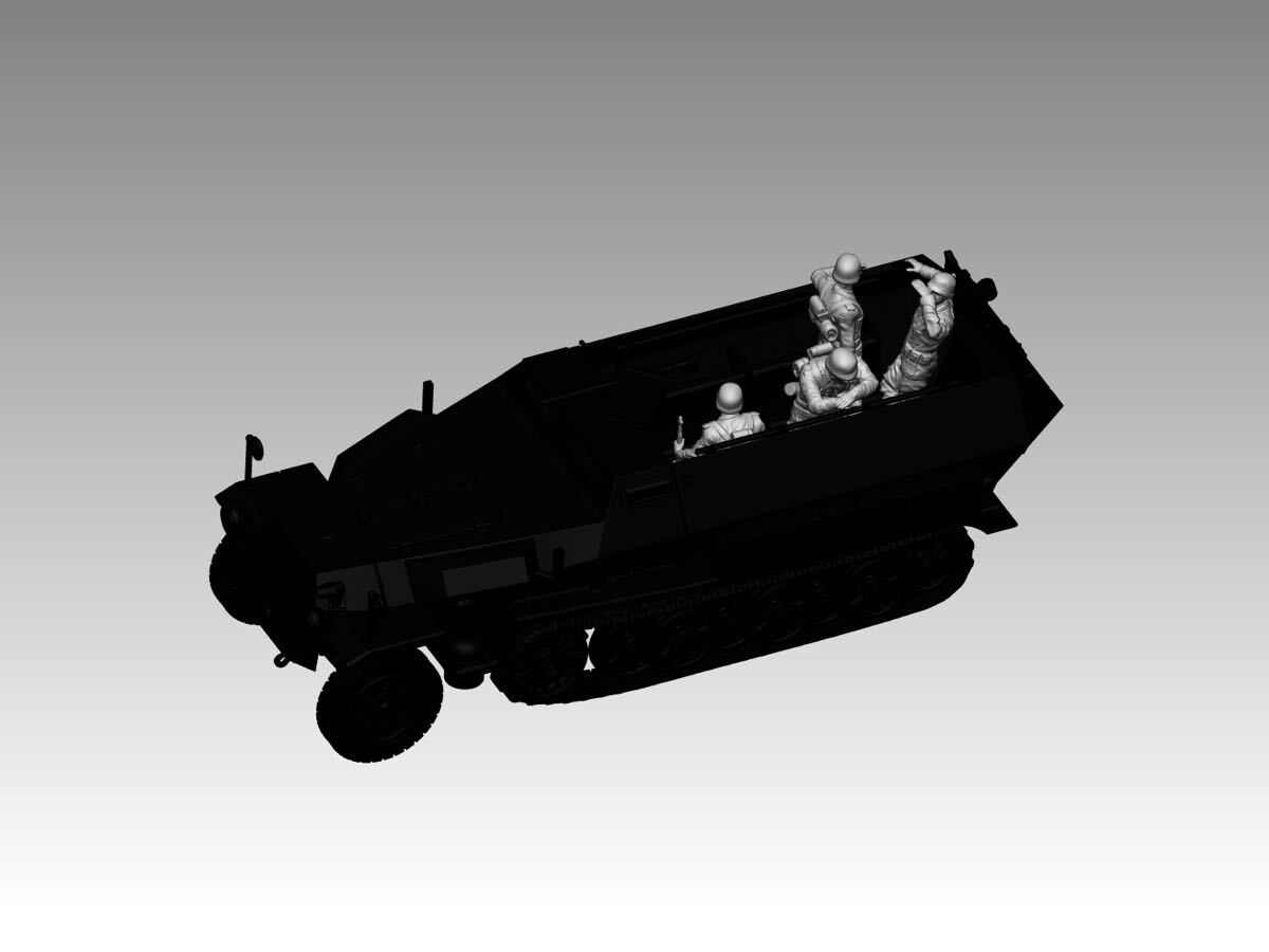 1/35 レジンキット 未塗装 WW2 ドイツ軍 SdKfz.251用 兵士フィギュア5体 250820拍卖