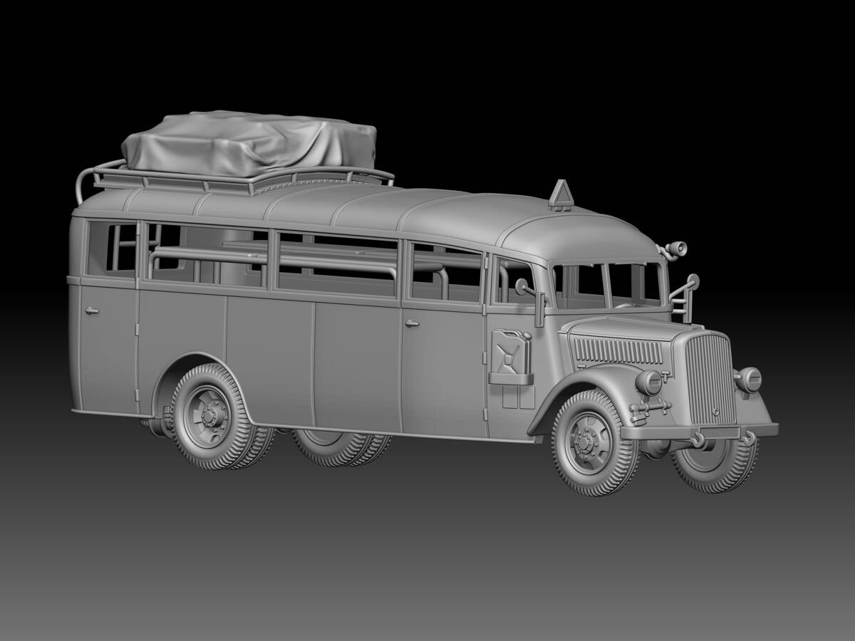 1/72 レジンキット 未塗装 WW2ドイツ軍 オペルブリッツ 3.6-47 オムニバス 軍用車両 250825拍卖