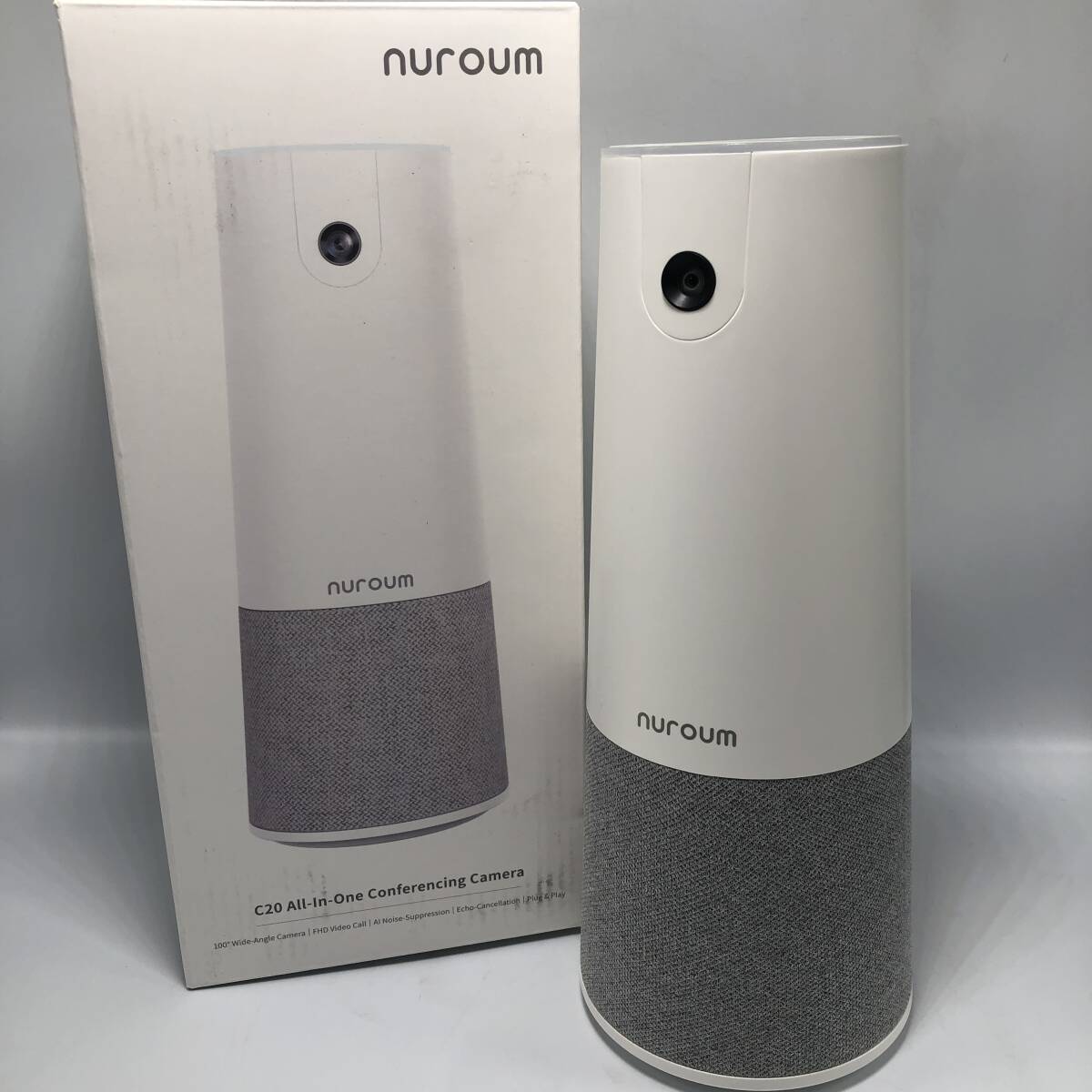 【未検品】Nuroum C20 会議用 マイクスピーカー ウェブカメラ 搭載 1080P@30fps 110°超広角 四つマイク内蔵 /Y31530-Q2拍卖