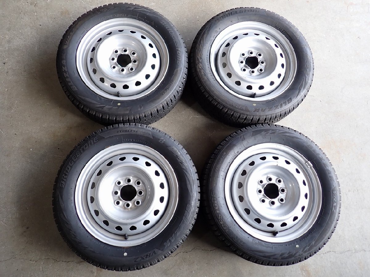 YS20687【送料無料185/60R15】フィット シャトル グレイス 2023年製 BS VRX2 溝有り 中古スタッドレス▼15×5.5J 100-114.3/4H ET約50▼拍卖