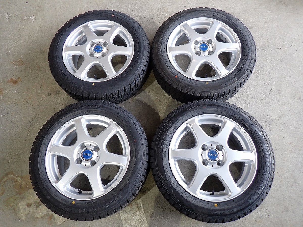 YS21220【送料無料185/60R15】ヤリス ヴィッツ シャトル フィットなどに 2023年製 中古スタッドレス ★15×6J 100/4H ET45★拍卖