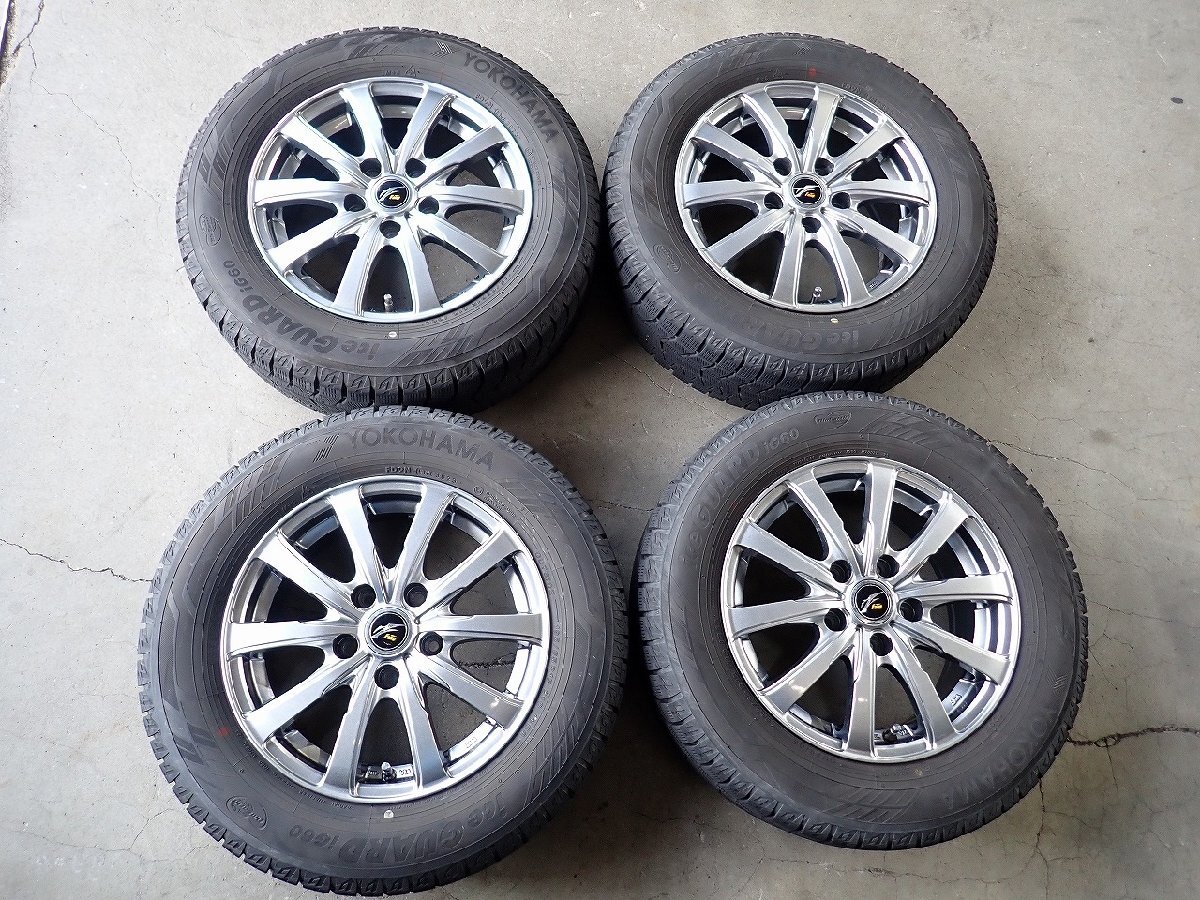 YS21266【送料無料195/65R15】セレナ オーリス ルミオンなどに 2023年製 ヨコハマ 中古スタッドレス ★15×6J 114.3/5H ET43★拍卖