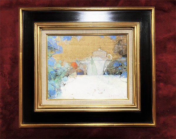 鈴木節子●真作●キャンバスに油彩 肉筆原画 直筆サインあり■タイトル『チェンバロのために』■美しい抽象画 ■東京芸大卒 個展多数開催拍卖