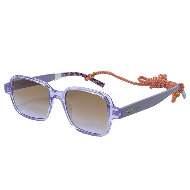 ミッソーニ MMI 0140/S 789QR 140 52□18 サングラス アイウェア スクエアフレーム パープル クリア カラーレンズ ロゴ MISSONI拍卖