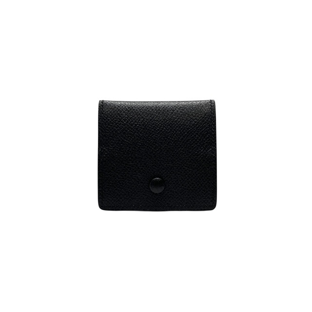 美品 エルメス MC2 コインケース 小銭入れ コインパース □K刻印 コンパクト ヴォーエプソン レザー ブラック HERMES拍卖