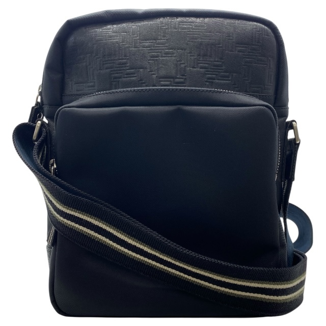 ダンヒル ショルダーバッグ クロスボディバッグ ディーエイト 斜め掛け ロゴ ナイロン レザー ブラック グレー dunhill拍卖