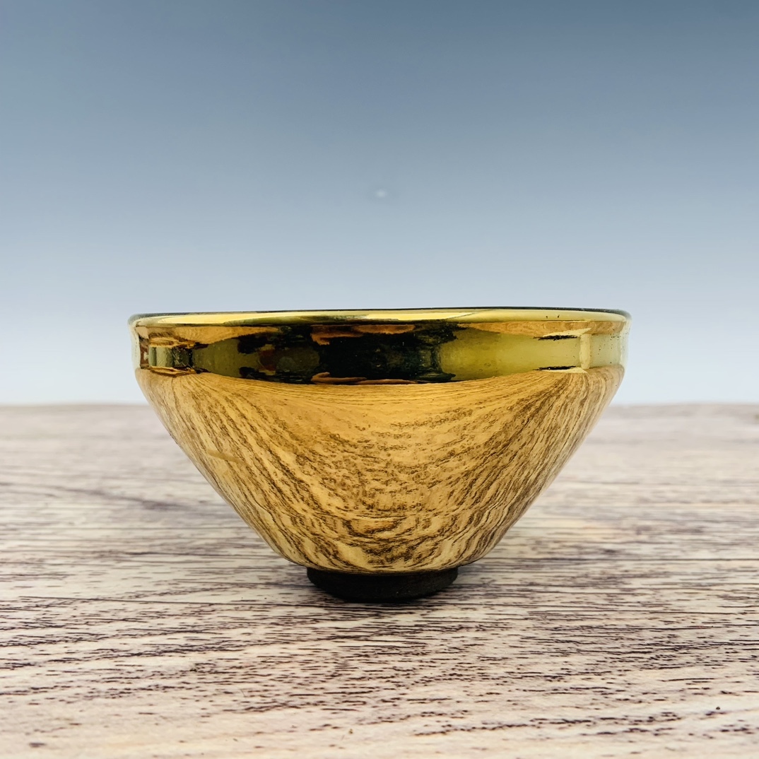 宋 古陶磁器 建窯 黄金盞 兔毫盞 油滴盞 盃 建盞 茶盞 酒碗 供御款 陶芸 時代物 東洋彫刻 旧家蔵出し 唐物 中国古玩 古美術品拍卖